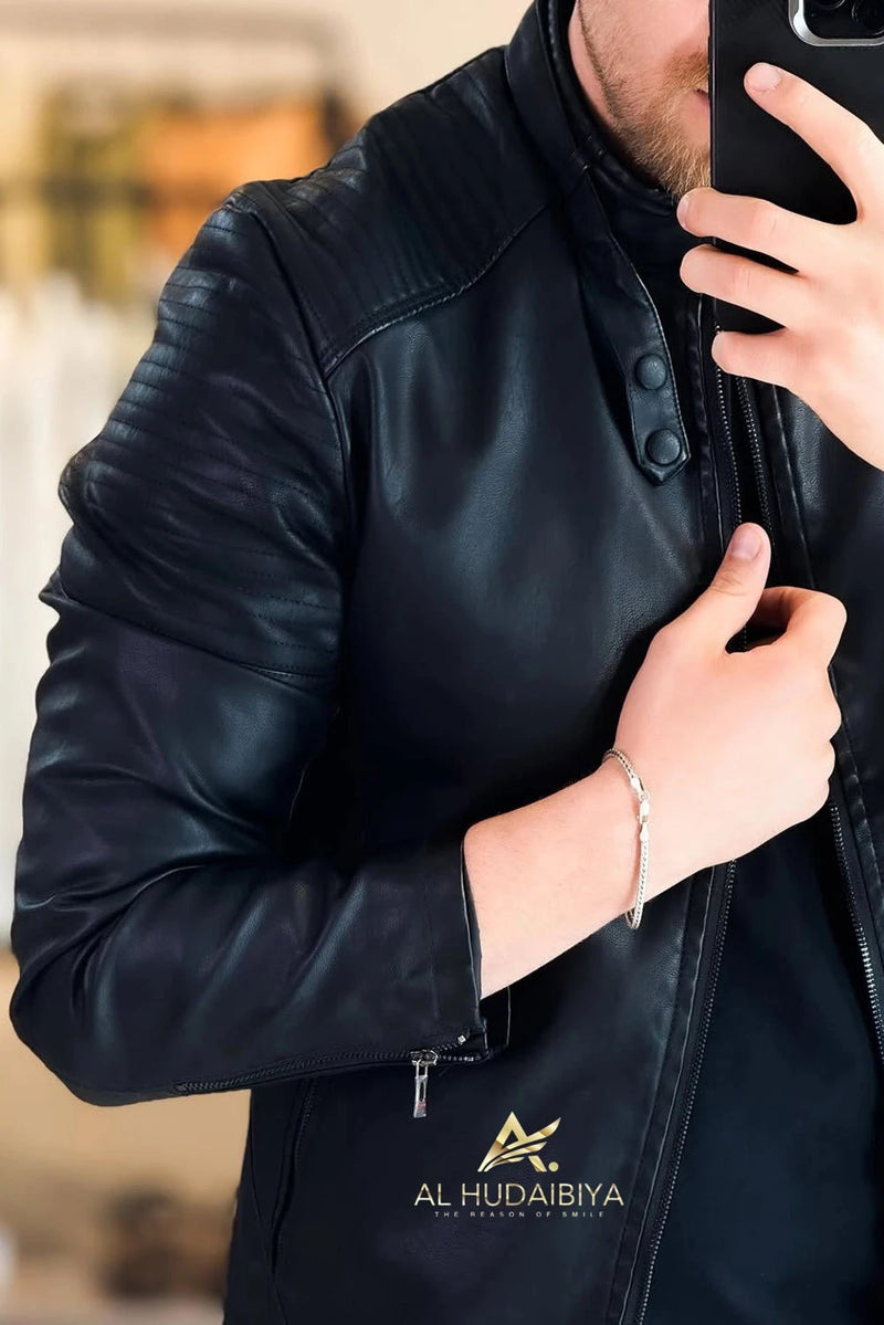 Leather Jacket for Men's Al Hudaibiya