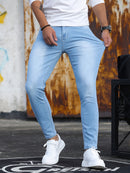 Skinny, Slim-Fit Jeans for Men in Sky Blue