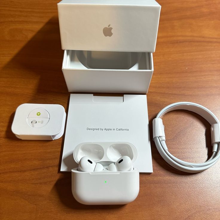 Apple AirPods Pro (2nd Generation) Wireless Ear Buds with USB-C Charging, Up to 2X More Active Noise Cancelling Bluetooth Headphones, Transparency Mode, Adaptive Audio, Personalized Spatial Audio Al Hudaibiya