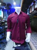 Plain Stretchable Shirt Al Hudaibiya