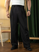Men's Wide-Leg Pleated Trousers Al Hudaibiya