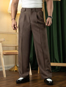 Men's Wide-Leg Pleated Trousers Al Hudaibiya