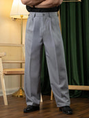 Men's Wide-Leg Pleated Trousers Al Hudaibiya