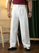 Men's Wide-Leg Pleated Trousers Al Hudaibiya