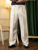 Men's Wide-Leg Pleated Trousers Al Hudaibiya