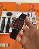 Ultra 7in1 Smartwatch With 7 Straps Box Gift | Wireless Charger Rolex Straps Ocean Straps Alpine Straps AlHudaibiyaa