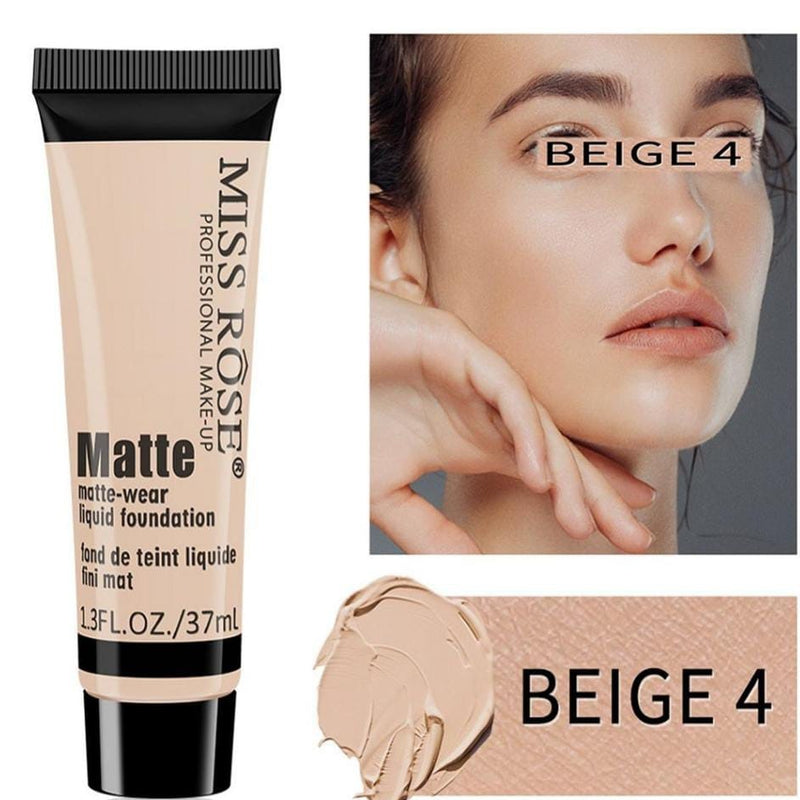 Miss Rose Liquid Matte And Poreless High Coverage Foundation, 37 Ml Al Hudaibiya