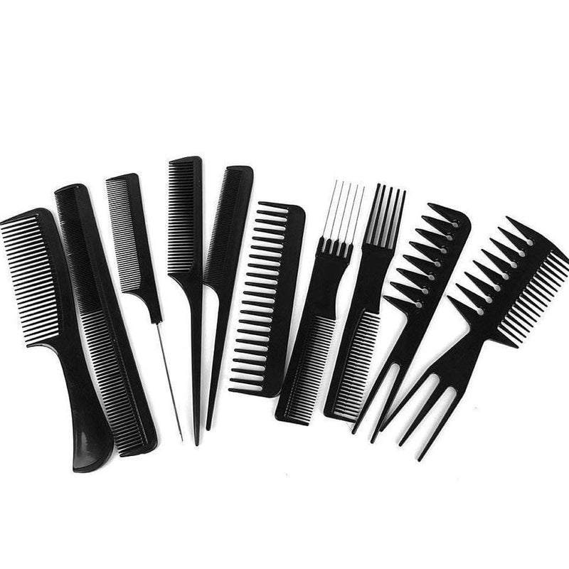 Professional Salon Hair Comb Set-Pack of 10 Al Hudaibiya