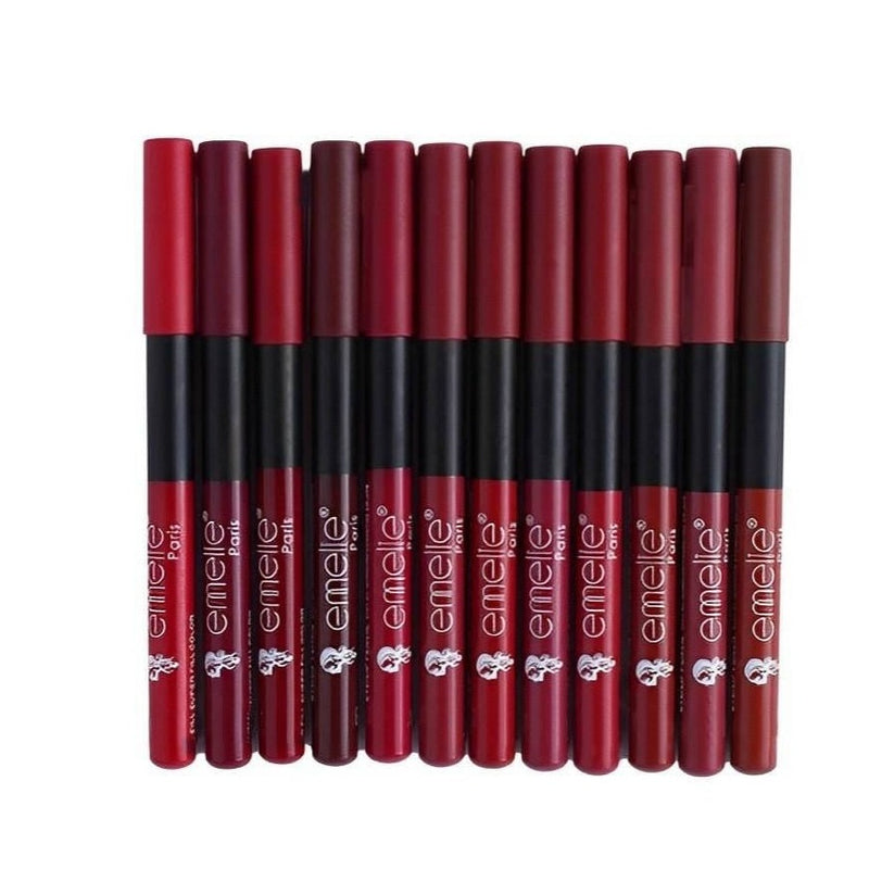 Pack  Of 12 Lipstick Pencils Al Hudaibiya