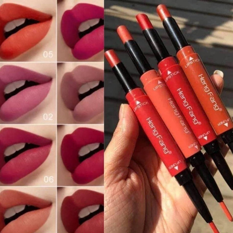 2 in 1 Lipliner Lipstick Pack of 4 Al Hudaibiya