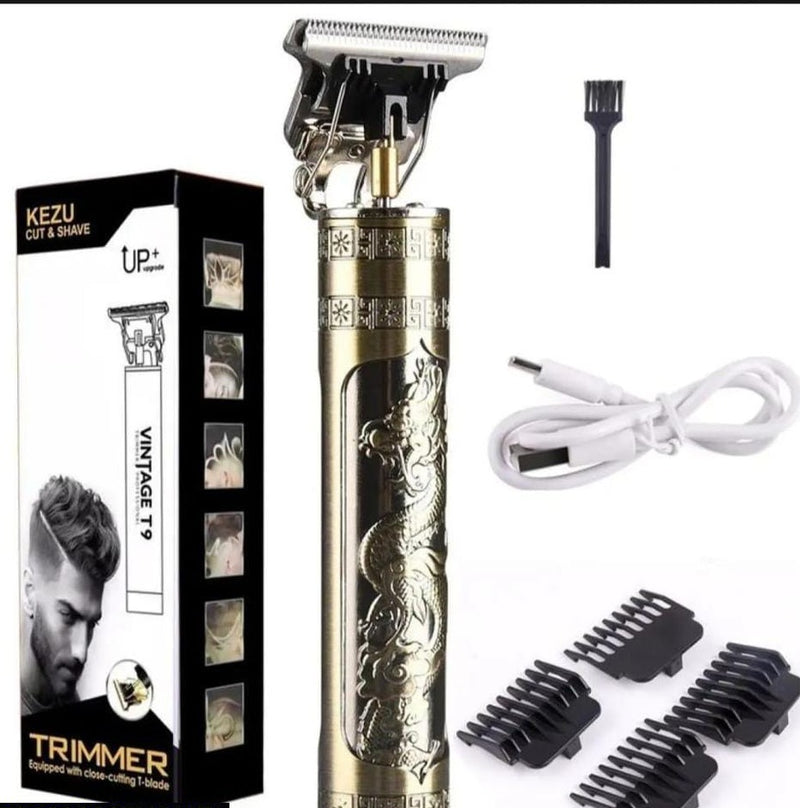 Original Vintage T9 Hair Trimmer Metal body USB Rechargeable Electric Beard Clipper Hair Removal Cutting Machine For Mens