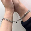 Magnetic Broken Heart Love Bracelet for Women - 2pcs/Set Pair of Cuba Style Magnetic Chain Bracelet for Couples - Bracelet for Couples Al Hudaibiya