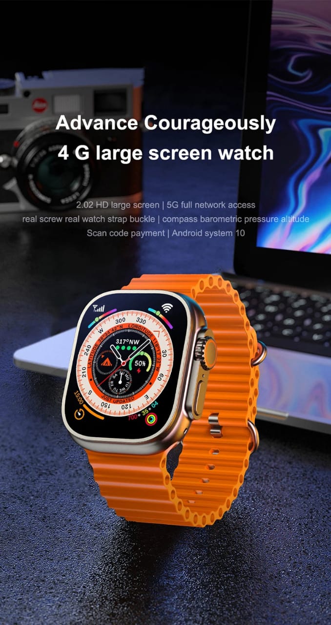 Ultra 7in1 Smartwatch With 7 Straps Box Gift | Wireless Charger Rolex Straps Ocean Straps Alpine Straps