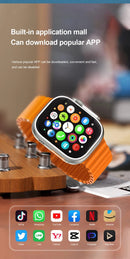 Ultra 7in1 Smartwatch With 7 Straps Box Gift | Wireless Charger Rolex Straps Ocean Straps Alpine Straps AlHudaibiyaa