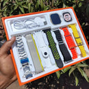 Ultra 7in1 Smartwatch With 7 Straps Box Gift | Wireless Charger Rolex Straps Ocean Straps Alpine Straps AlHudaibiyaa