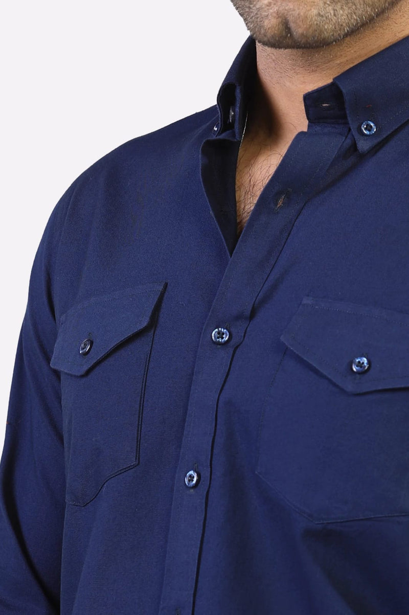 Casual Double Pocket Shirt Al Hudaibiya