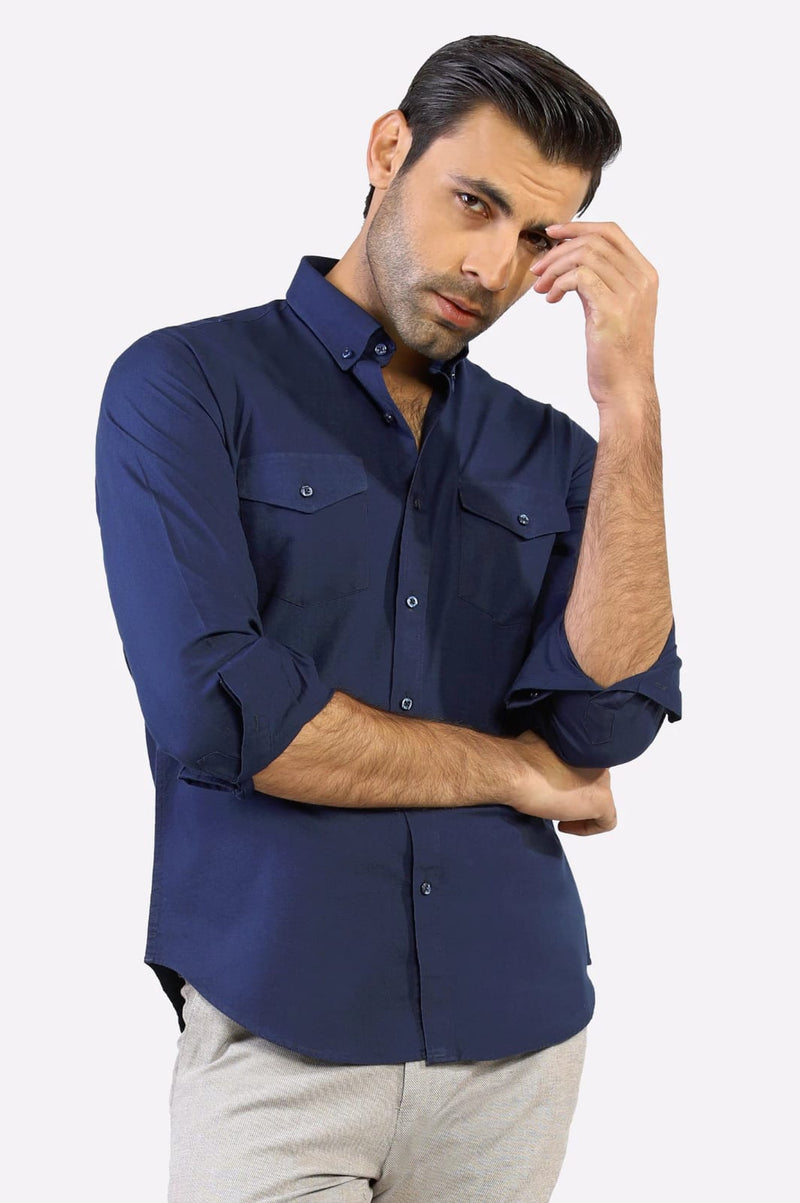 Casual Double Pocket Shirt Al Hudaibiya