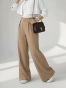 Wide Leg Pleated Trousers Al Hudaibiya