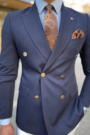 DOUBLE BREASTED BLAZER Al Hudaibiya