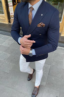 DOUBLE BREASTED BLAZER Al Hudaibiya
