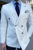 DOUBLE BREASTED BLAZER Al Hudaibiya