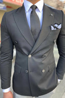 DOUBLE BREASTED BLAZER Al Hudaibiya