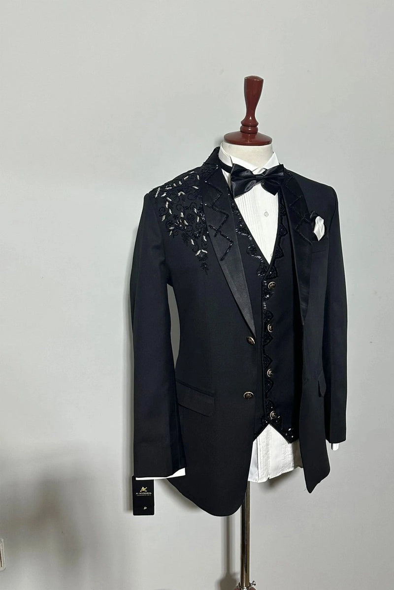 mens 5piece premium tuxedo suit set coat Al Hudaibiya