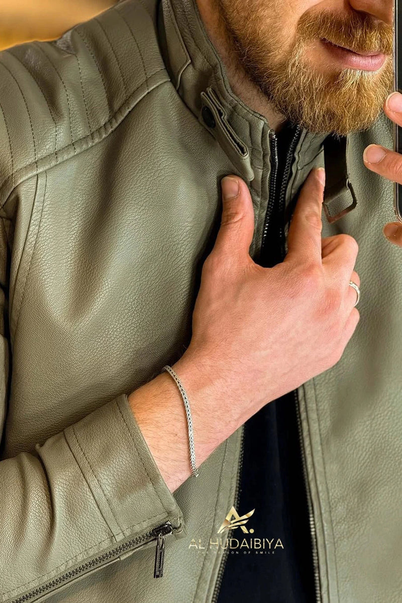 Leather Jacket for Men's Al Hudaibiya