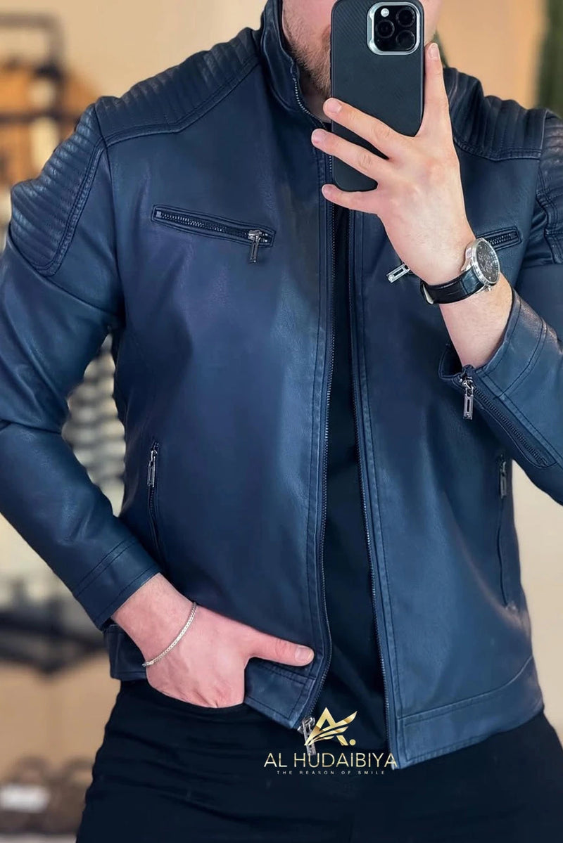 Leather Jacket for Men's Al Hudaibiya