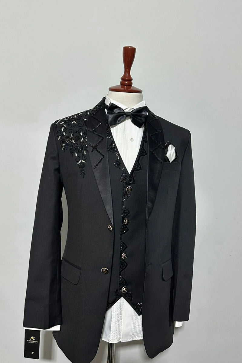 mens 5piece premium tuxedo suit set coat Al Hudaibiya
