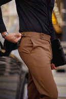 Black Split Two Buttoned Gurkha Trousers Al Hudaibiya