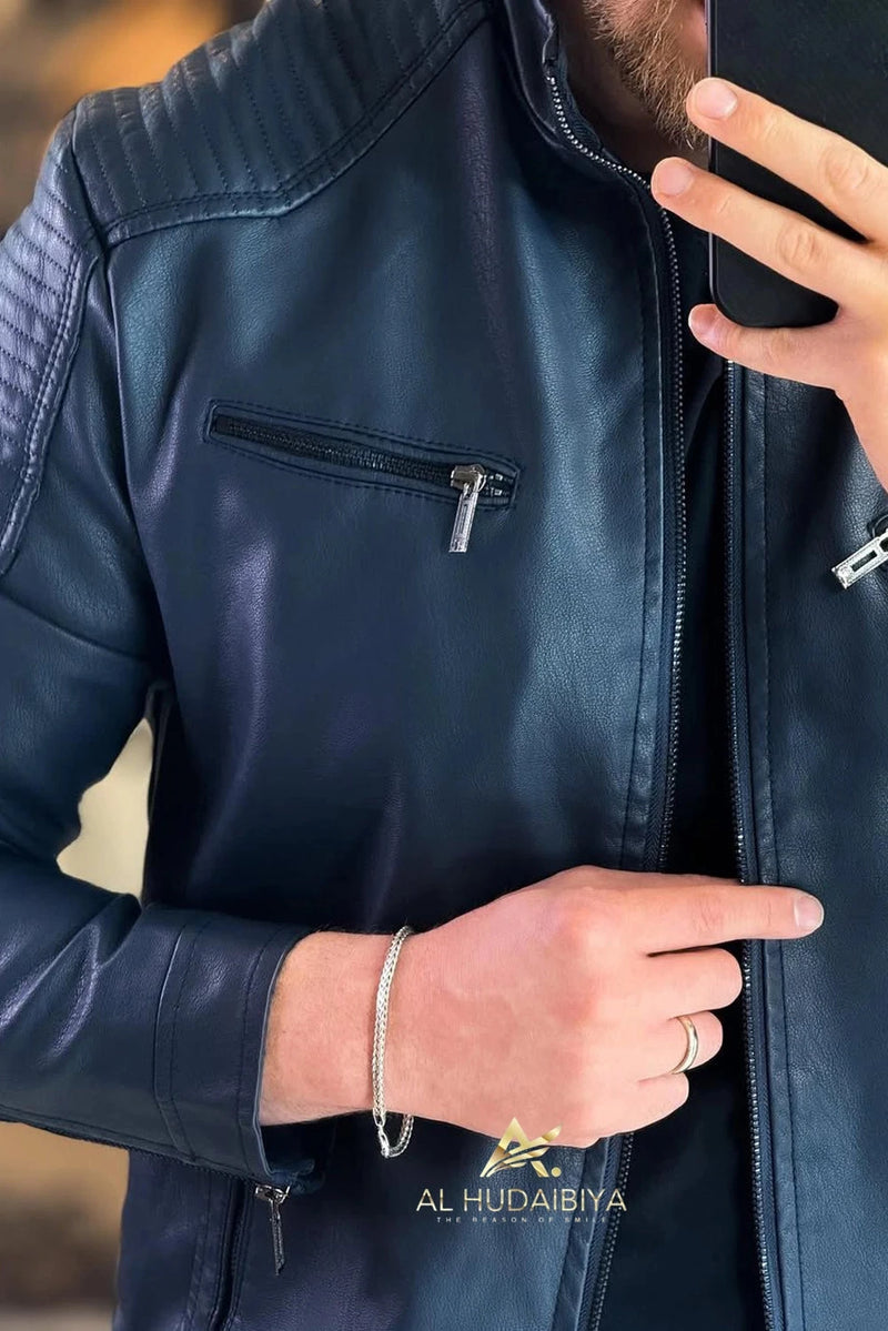 Leather Jacket for Men's Al Hudaibiya
