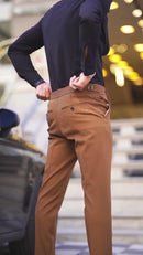 Black Split Two Buttoned Gurkha Trousers